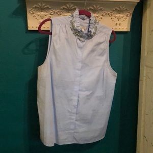 J. Crew embellished sleeveless button down
